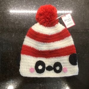 PANDA Child's Character Winter Pom Hat
